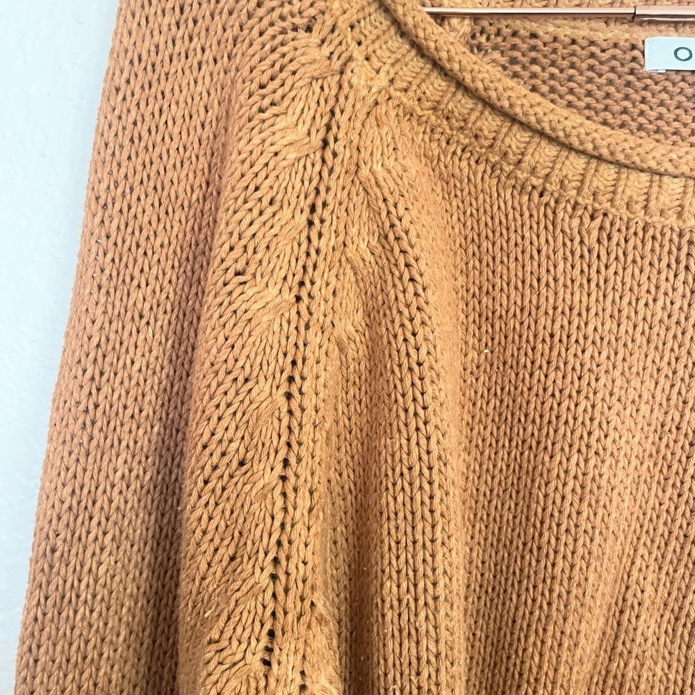 Orvis Camel Cotton Sweater | Cozy Cottagecore Neutral - Picture 4 of 7